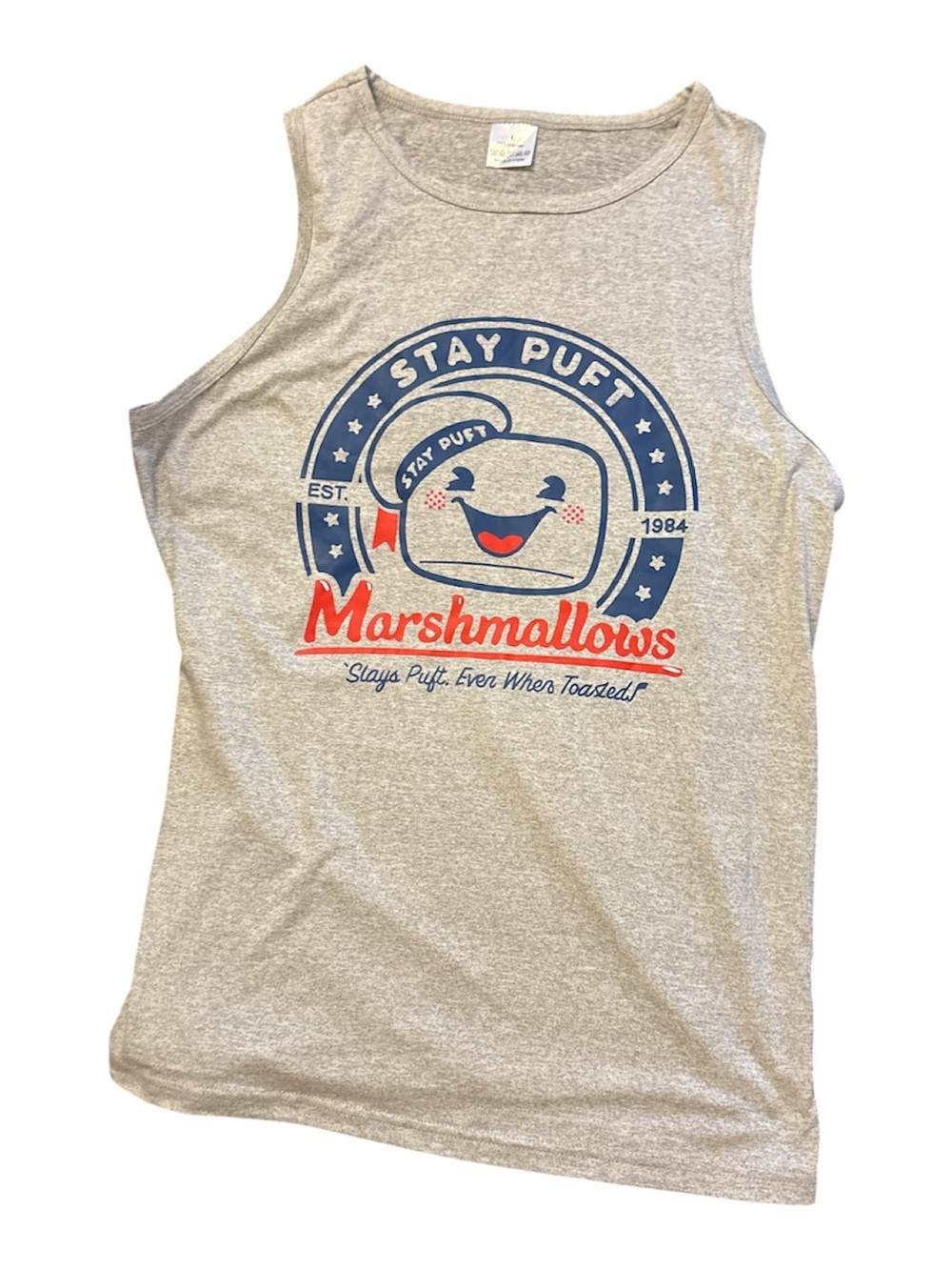Stay Puft Marshmallows Graphic Tank Top - Gray